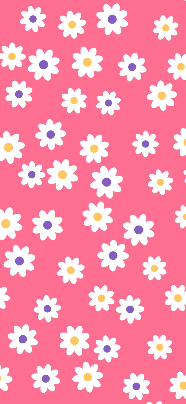 Tropical Daisy Flower Pattern wallpaper for iPhone and Android