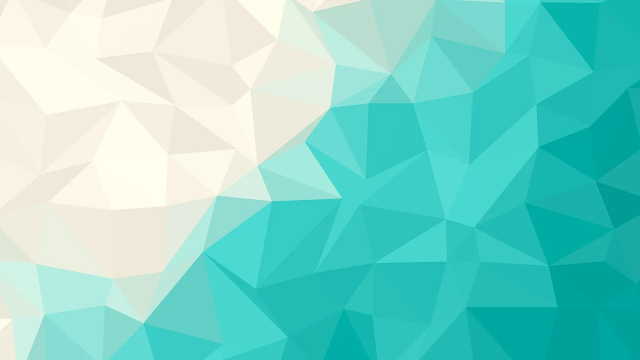 Turquoise and Cream Low Poly desktop wallpaper in 4K