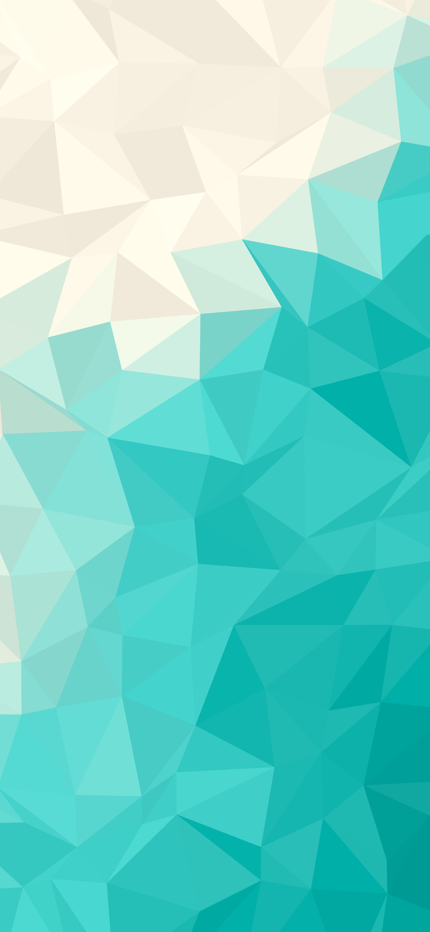 Turquoise and Cream Low Poly wallpaper for iPhone and Android