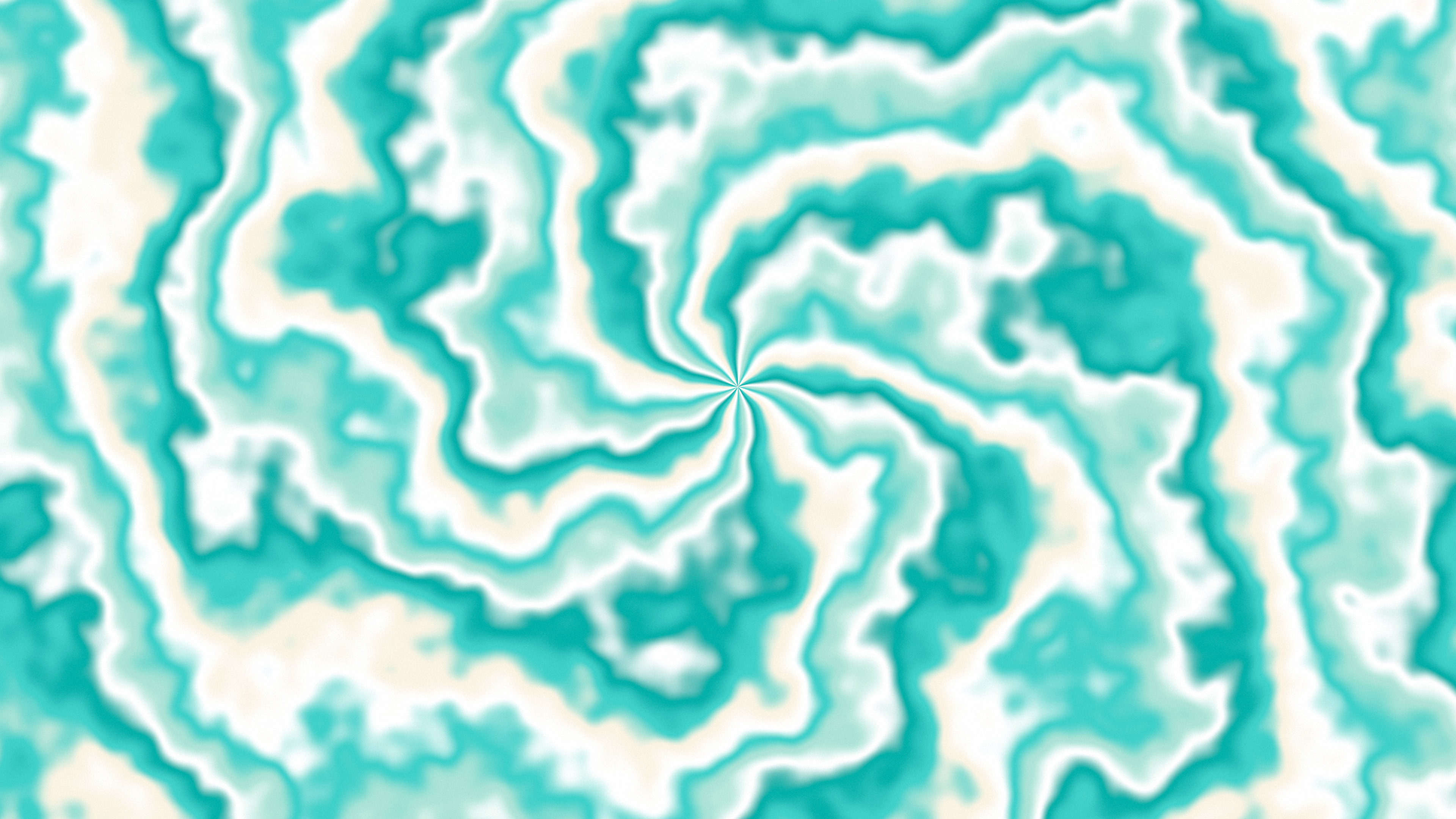 Turquoise and Cream Spiral Tie Dye desktop wallpaper in 4K