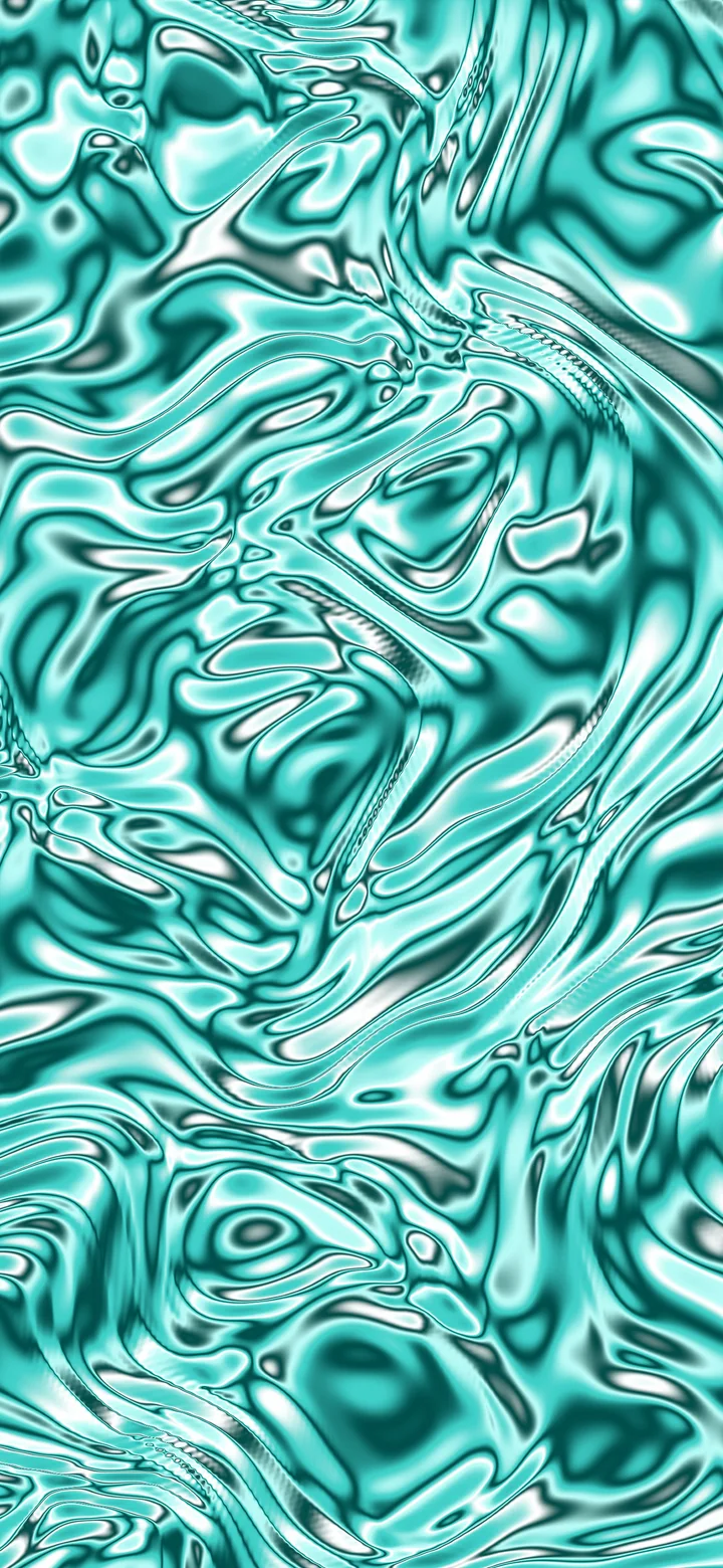 Turquoise Liquid Chrome wallpaper for iPhone and Android