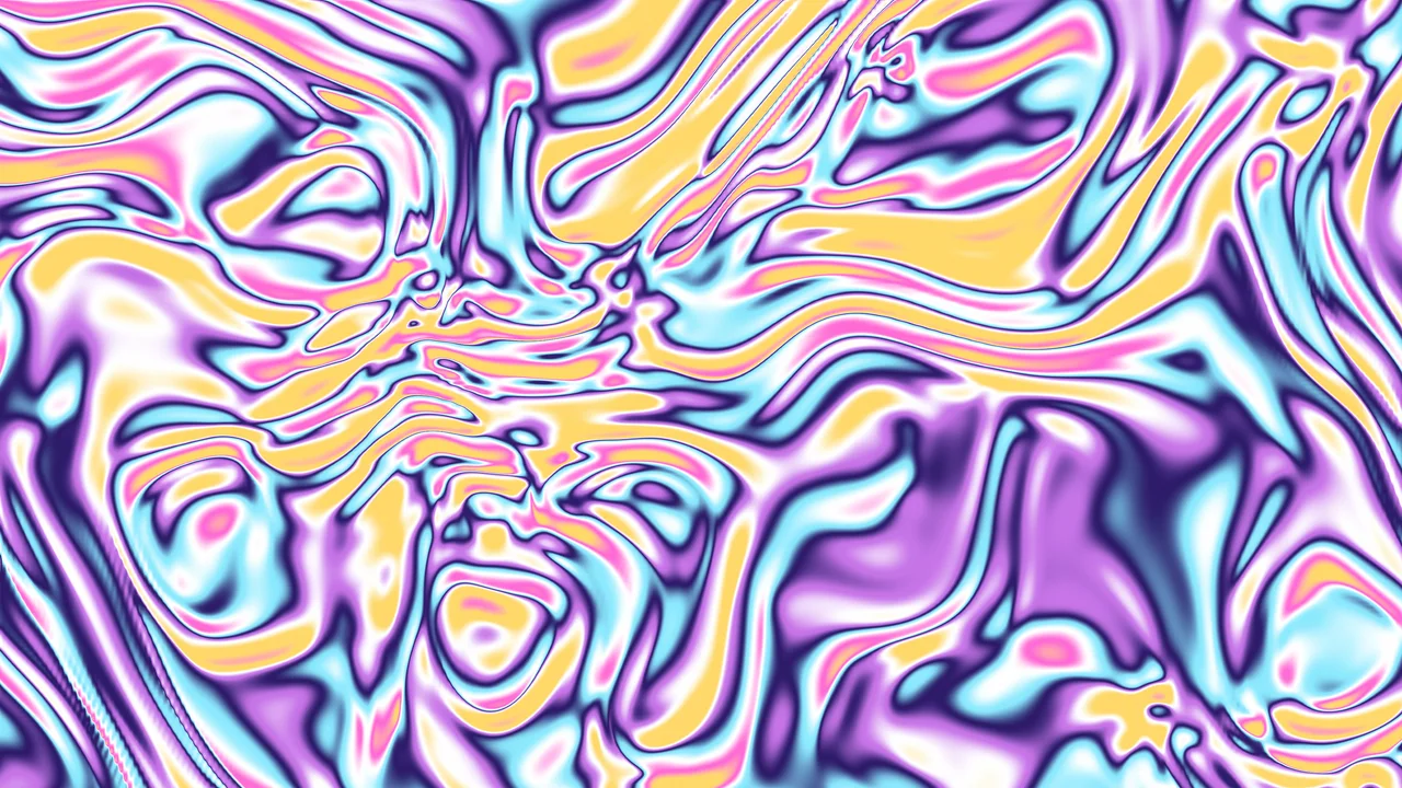 Vaporwave Holographic Foil desktop wallpaper in 4K