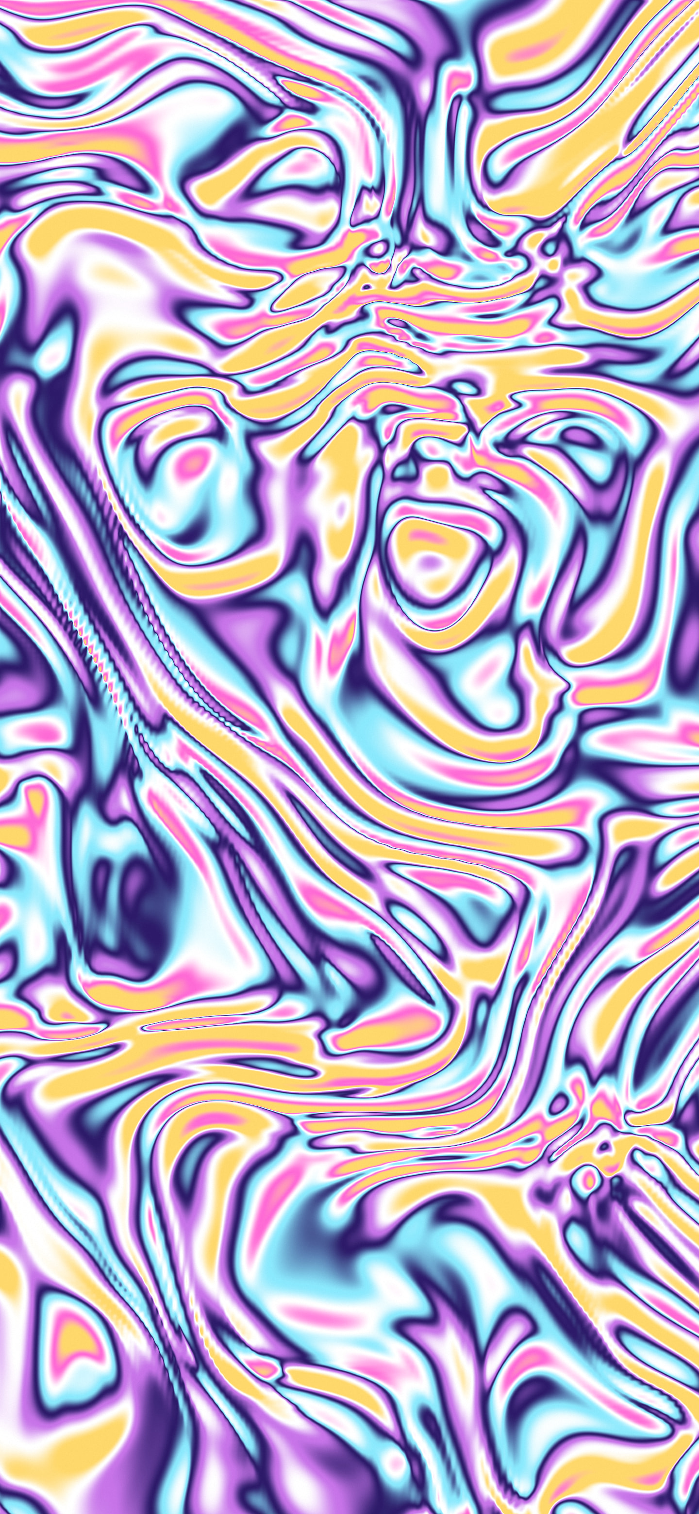 Vaporwave Holographic Foil wallpaper for iPhone and Android