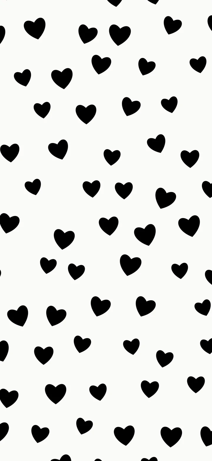 White and Black Heart Pattern wallpaper for iPhone and Android