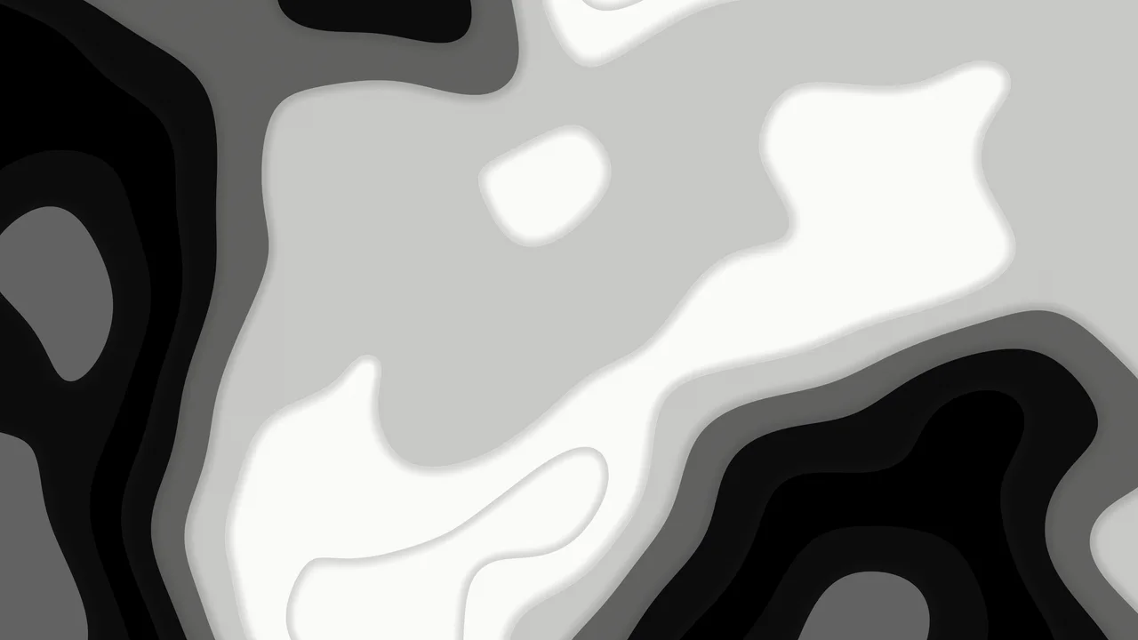 White and Black Layered Topographic desktop wallpaper in 4K