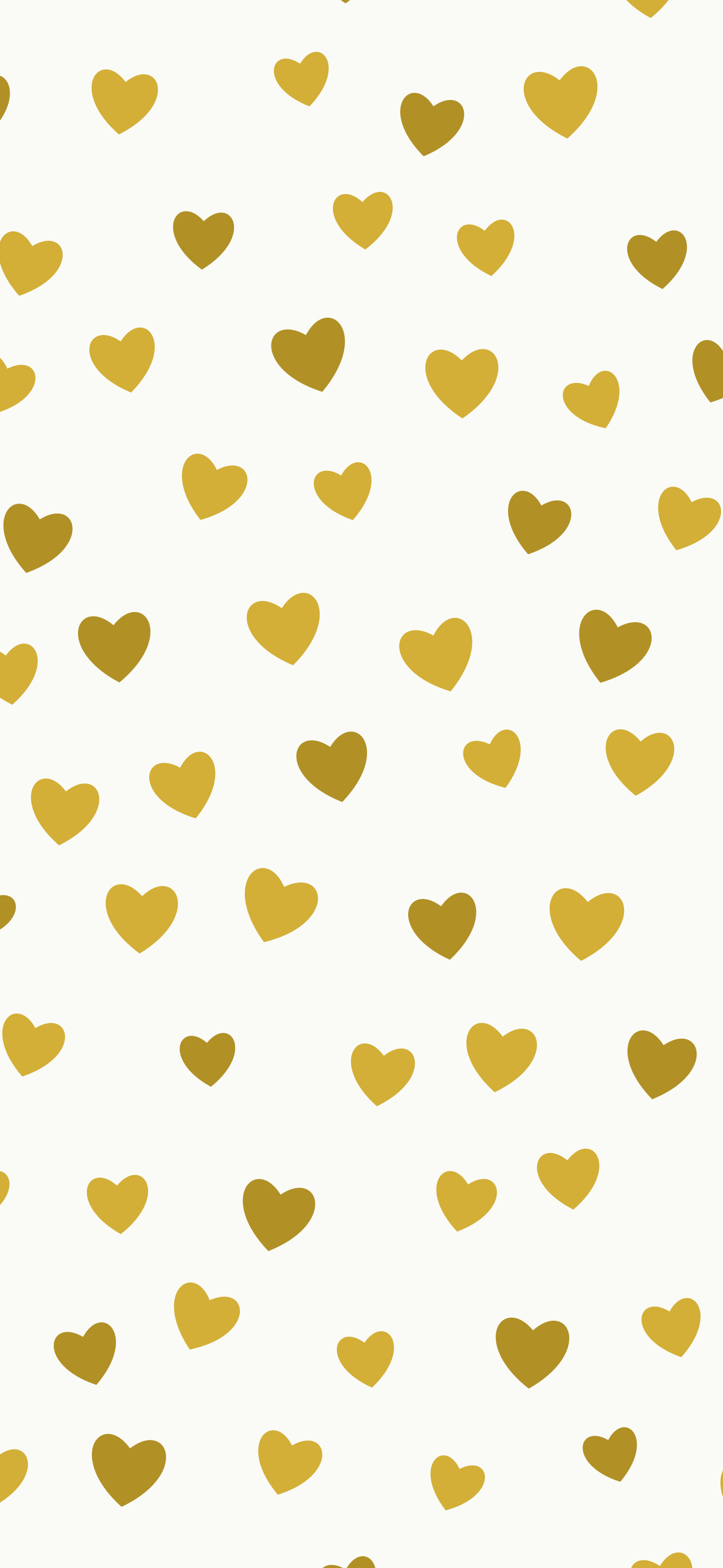 White and Gold Heart Pattern wallpaper for iPhone and Android