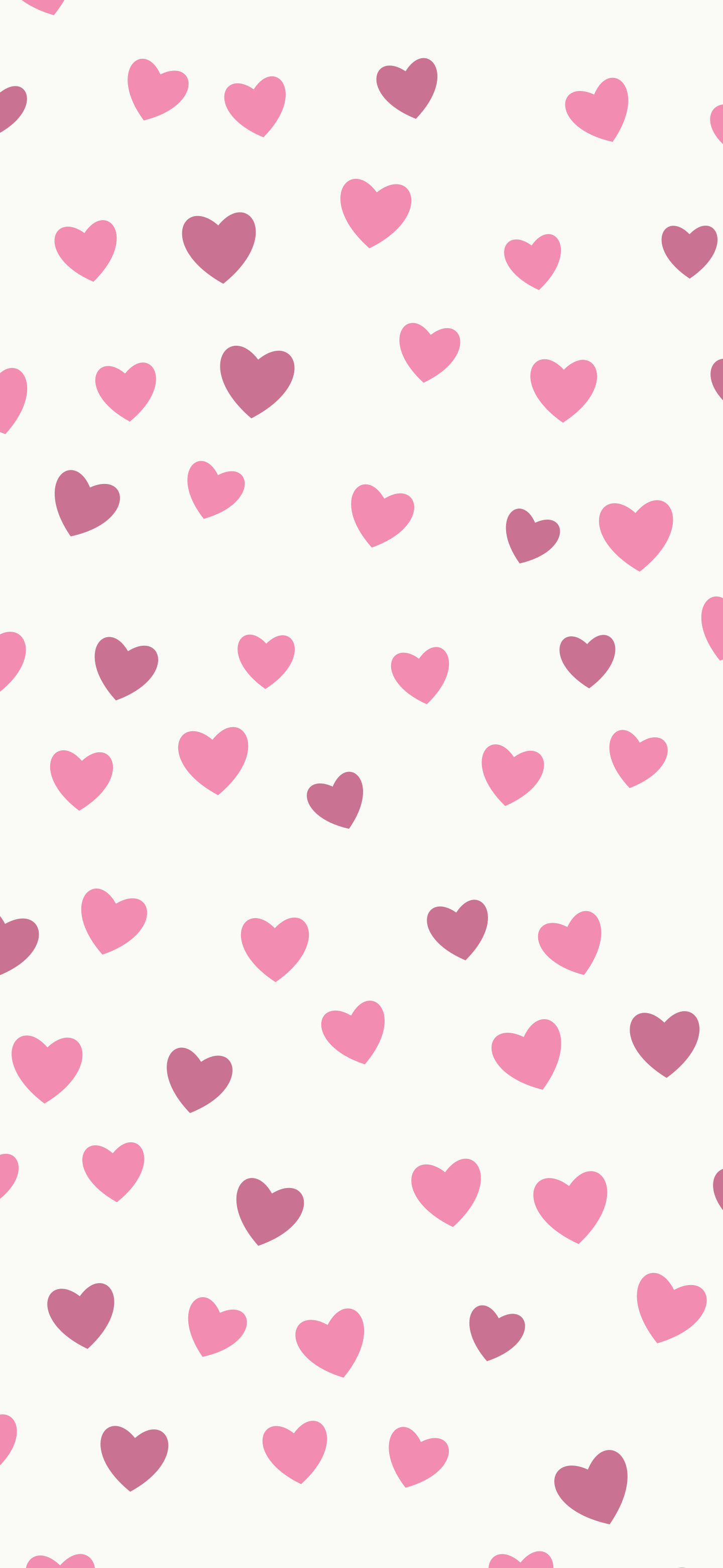 White and Pink Heart Pattern wallpaper for iPhone and Android