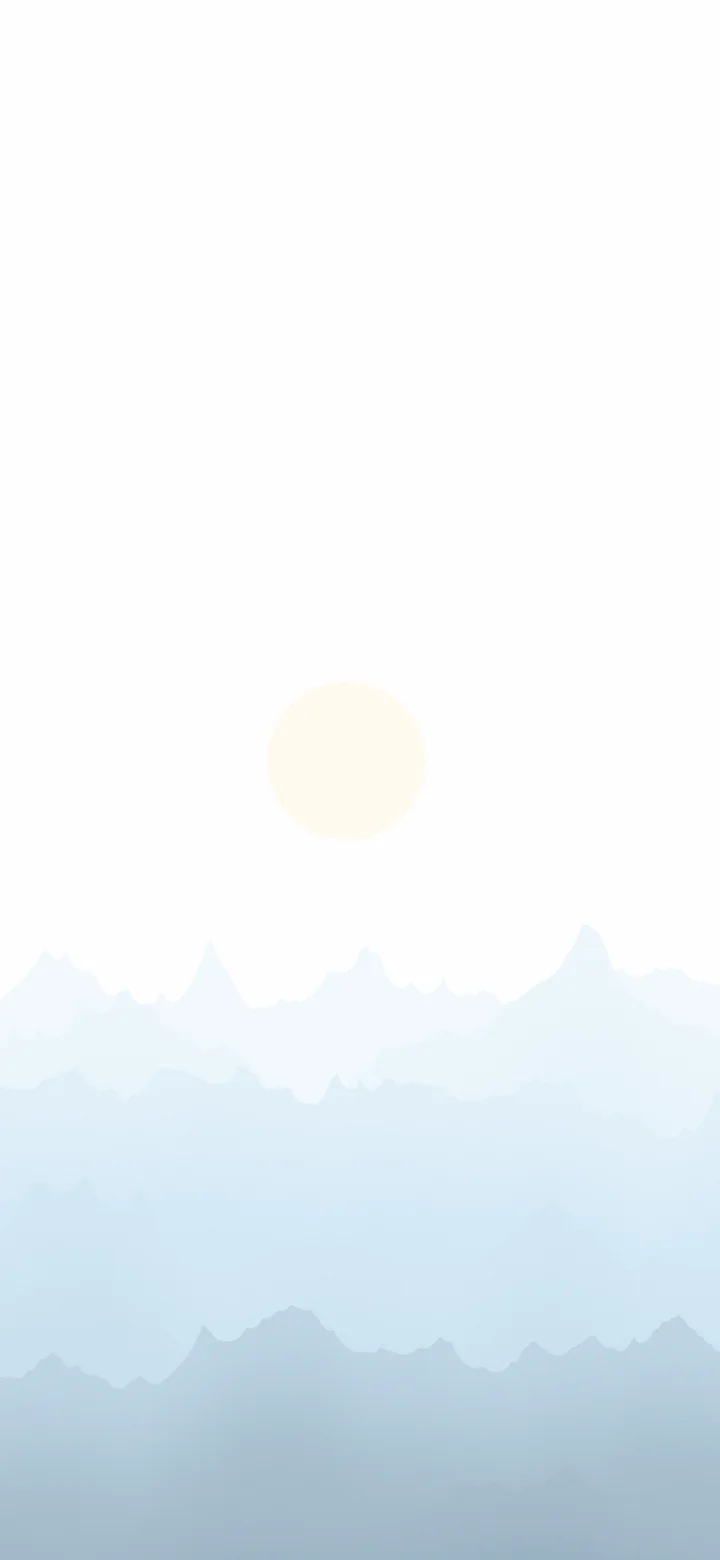Winter Blue Minimalist Mountain Landscape wallpaper for iPhone and Android