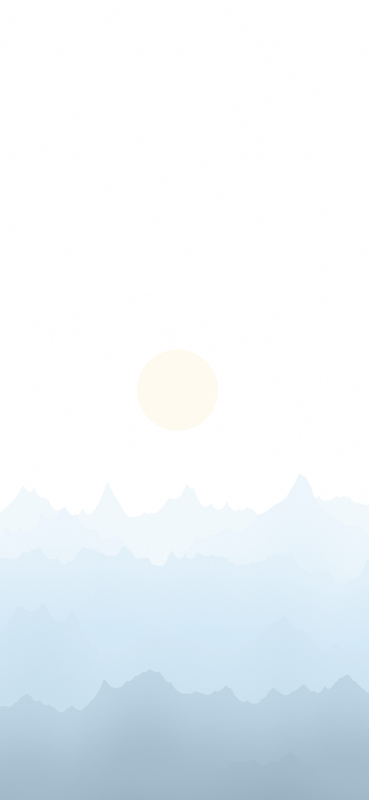 Winter Blue Minimalist Mountain Landscape wallpaper for iPhone and Android