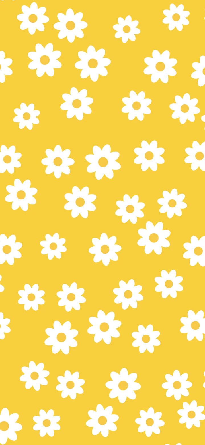 Yellow Daisy Flower Pattern wallpaper for iPhone and Android