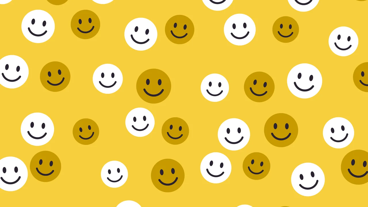 Yellow Smiley Face Pattern desktop wallpaper in 4K