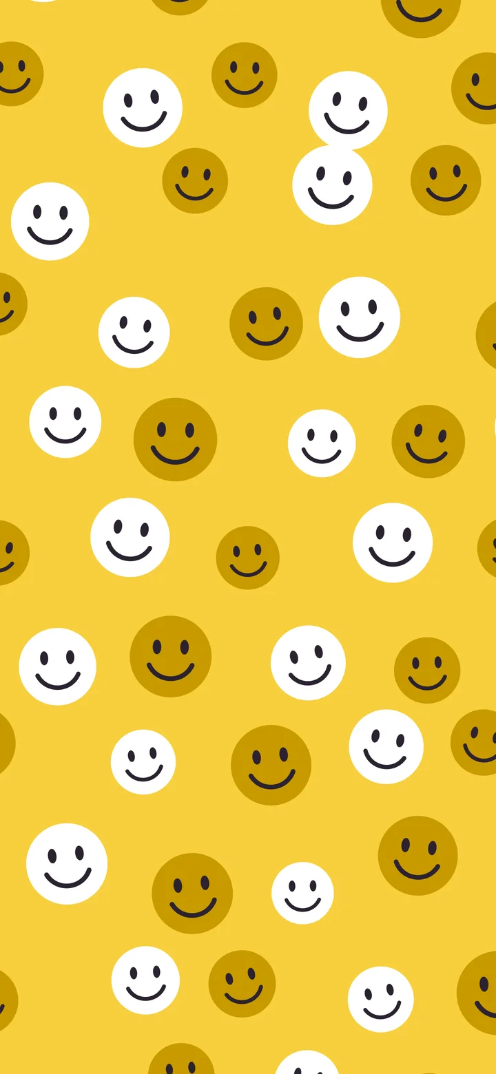 Yellow Smiley Face Pattern wallpaper for iPhone and Android