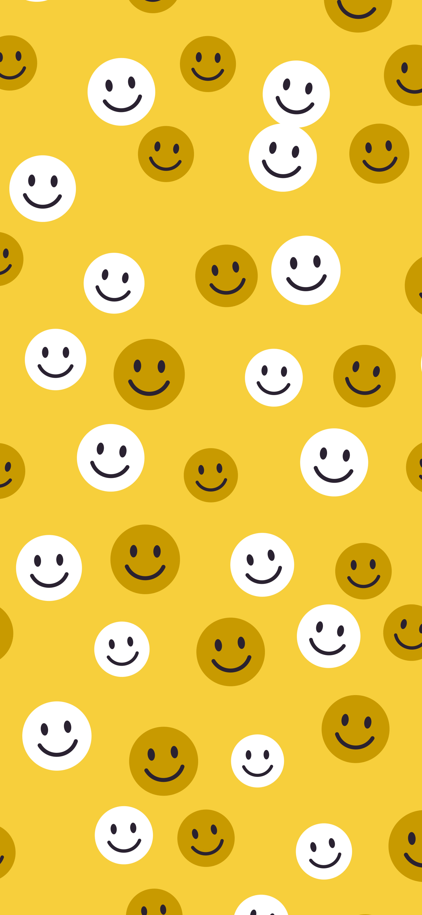 Yellow Smiley Face Pattern wallpaper for iPhone and Android